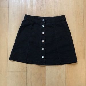 H&M Black Denim Skirt